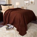 Lavish Home Lavish Home 66-40-T-C 65 x 86 in. Solid Color Bed Quilt; Chocolate - Twin Size 66-40-T-C